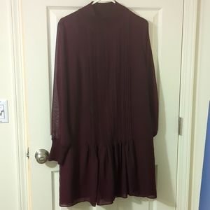 Club Monaco brand burgundy dress